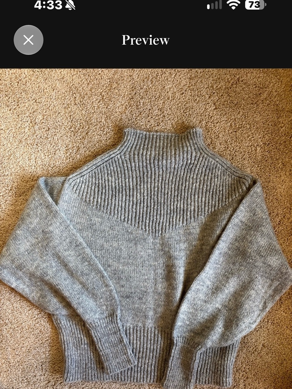Zenana Outfitters Ribbed Mock Neck Sweater - Gray